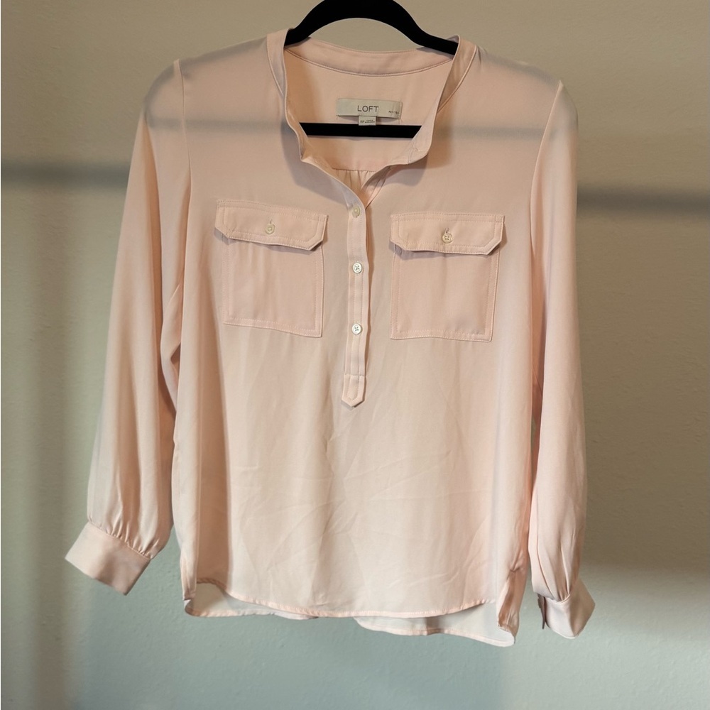 LOFT Women's Pink Blouse